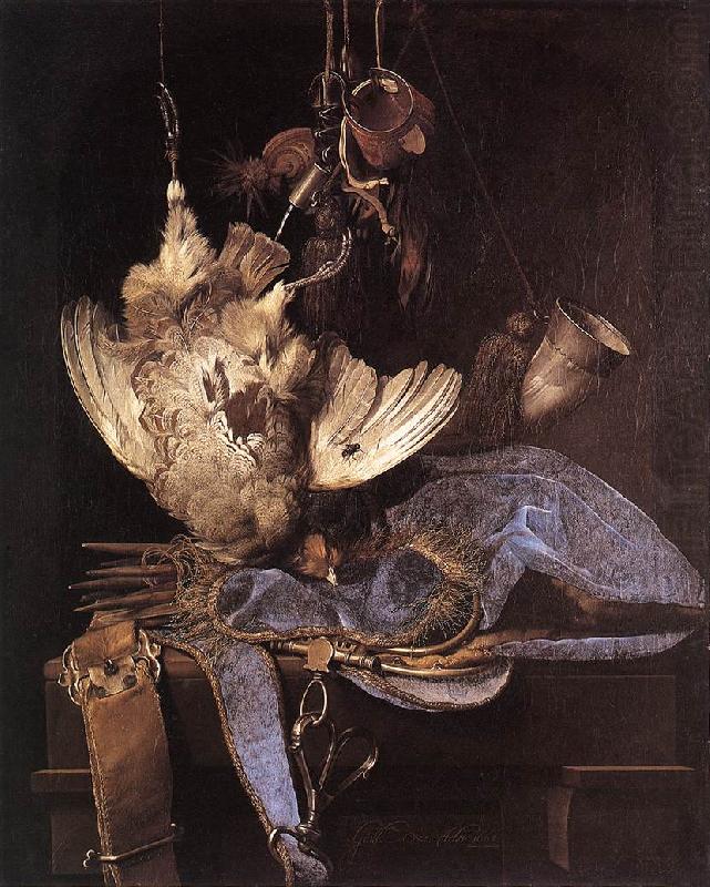 Still-Life with Hunting Equipment and Dead Birds, Willem van